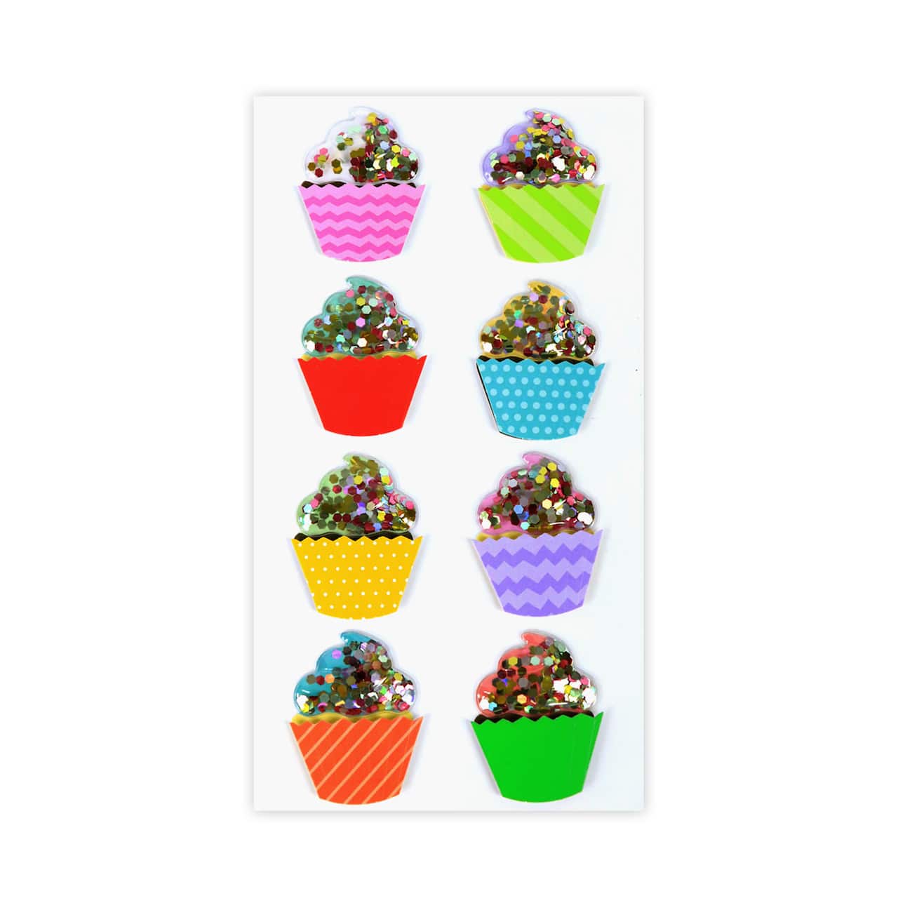 12 Packs: 8 ct. (96 total) Shaker Cupcake Stickers by Recollections™